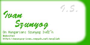 ivan szunyog business card